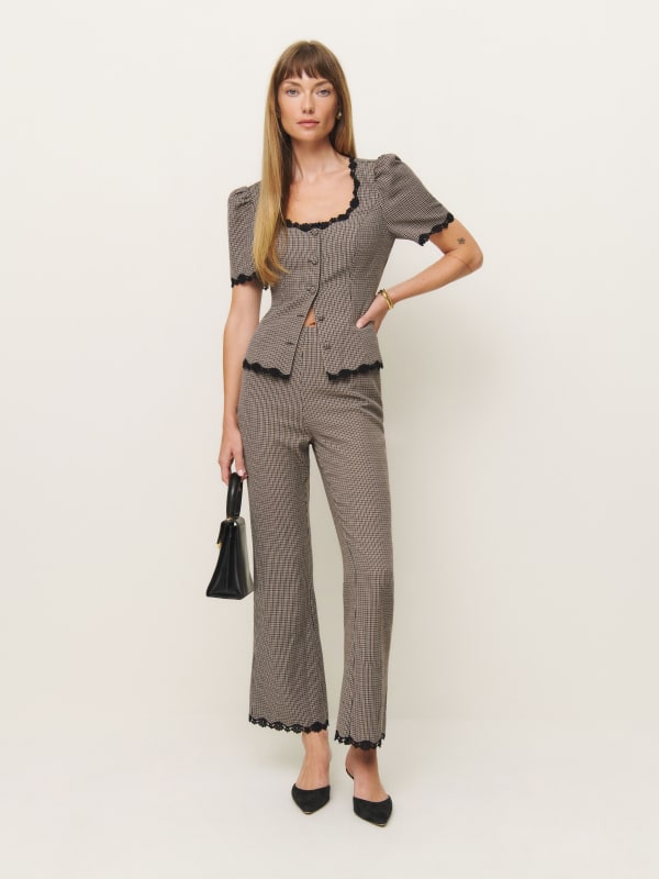 Francesca Two Piece - Brown Check